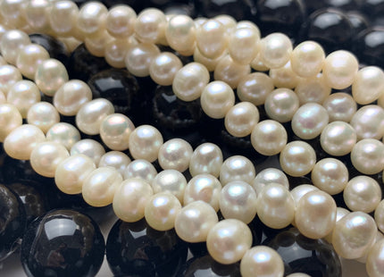 WHOLESALE 5-6 mm AA Natural White Potato Freshwater Pearl Beads Genuine High Luster Natural Potato Freshwater Pearls #200