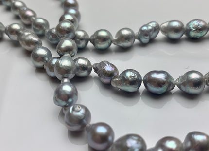 7x9-10 mm Natural White/Silver Gray AAA Baroque Freshwater Pearl Cultured Baroque Pearls Natural Edison Baroque Freshwater Pearls #1040