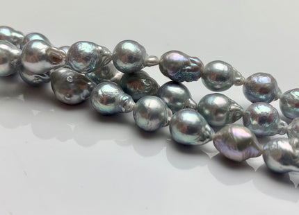 7x9-10 mm Natural White/Silver Gray AAA Baroque Freshwater Pearl Cultured Baroque Pearls Natural Edison Baroque Freshwater Pearls #1040