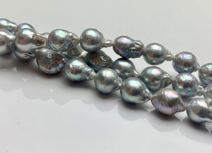 7x9-10 mm Natural White/Silver Gray AAA Baroque Freshwater Pearl Cultured Baroque Pearls Natural Edison Baroque Freshwater Pearls #1040