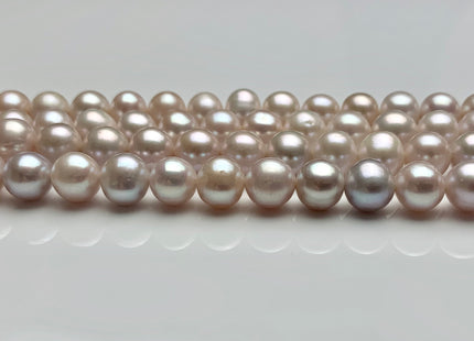 8 mm AA Natural Pink OR Pale Pink Near Round Freshwater Pearl Beads Genuine Natural Freshwater Pearls High Luster Natural Pink Pearls #532