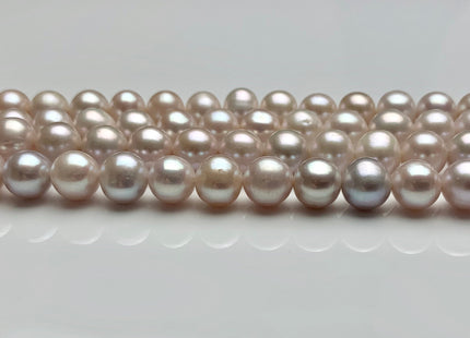 8 mm AA Natural Pink OR Pale Pink Near Round Freshwater Pearl Beads Genuine Natural Freshwater Pearls High Luster Natural Pink Pearls #532