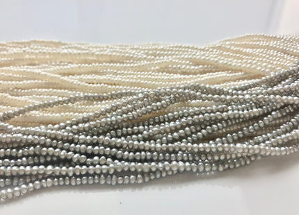1.5x2-2.5 mm AAA Natural White OR Gray Tiny Freshwater Pearl Roundel/Button Shape Genuine Top Quality Freshwater Seed Pearl Beads #1119
