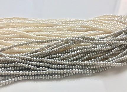 1.5x2-2.5 mm AAA Natural White OR Gray Tiny Freshwater Pearl Roundel/Button Shape Genuine Top Quality Freshwater Seed Pearl Beads #1119