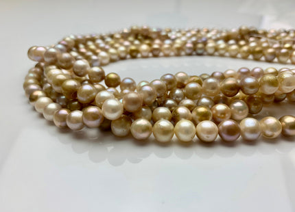 7-9 mm Natural Seaweed Color Potato Freshwater Pearl Beads Genuine Natural Color Freshwater Potato Pearls #88