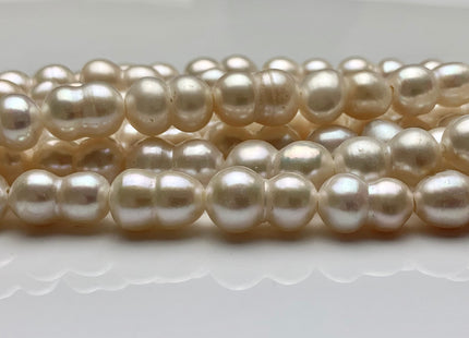 9x12-16 mm Large Hole Natural White Peanut Shape Freshwater Pearl Beads Hole Size 2.2 mm Genuine Natural White Large Hole Pearls # 1698