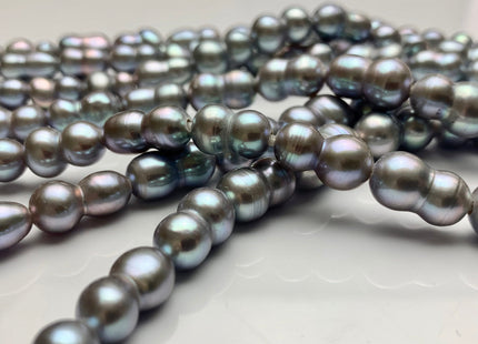 9x12-16 mm Large Hole Gray Color Peanut Shape Freshwater Pearl Beads Hole Size 2.2 mm Genuine Gray Color Large Hole Pearls # 1699