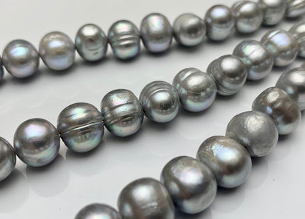 11-12mm Gray Ringed Potato Freshwater Pearl Beads Genuine Freshwater Pearls Ringed Potato Freshwater Pearls #1170