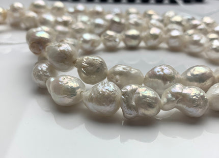 10-13 mm AA Large Hole Natural White Baroque Pearl 2.2 mm Hole Natural Baorque Pearl Beads Large Hole Genuine Baroque Pearls #242