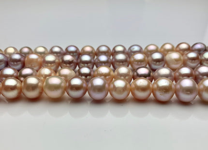 9-10 mm AA Natural Multi Pink Semi Round Freshwater Pearl Beads Genuine High Luster Smooth And Round Freshwater Pearls #1421