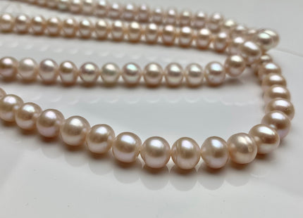 6.5-7mm Natural Pink Peach Mauve Color Potato Freshwater Pearl Beads Genuine Cultured Freshwater Natural Pearls #657