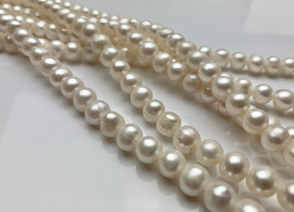 8 mm OR 9 mm Natural White Potato Freshwater Pearls Genuine Off Round Natural Pearl Beads High Luster White Cultured Freshwater Pearls #1440