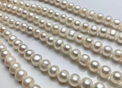 8 mm OR 9 mm Natural White Potato Freshwater Pearls Genuine Off Round Natural Pearl Beads High Luster White Cultured Freshwater Pearls #1440