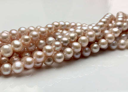 6.5-7mm Natural Pink Peach Mauve Color Potato Freshwater Pearl Beads Genuine Cultured Freshwater Natural Pearls #657