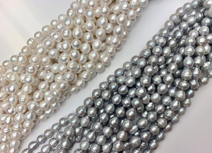 WHOLESALE 8 mm Gray Or Natural White Baby Edison Baroque Freshwater Pearls Beads Genuine Freshwater Edison Pearls #1434