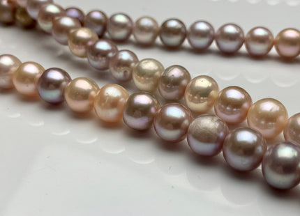 9-10 mm AA Natural Multi Pink Semi Round Freshwater Pearl Beads Genuine High Luster Smooth And Round Freshwater Pearls #1421