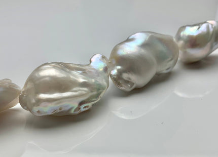One-Of-A-Kind 17-22x23-35 mm AAA Very Rare HUGE Baroque Freshwater Pearl Beads Genuine Natural White High Quality Baroque Pearls #1717