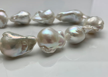 One-Of-A-Kind 17-22x23-35 mm AAA Very Rare HUGE Baroque Freshwater Pearl Beads Genuine Natural White High Quality Baroque Pearls #1717