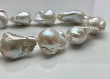 One-Of-A-Kind 17-22x23-35 mm AAA Very Rare HUGE Baroque Freshwater Pearl Beads Genuine Natural White High Quality Baroque Pearls #1717