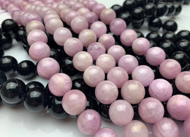 6mm 8mm 10mm 12mm Smooth Round Kunzite Gemstone Beads Natural Lilac Color Gemstones #2274