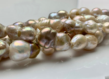 12-18 x 21-25 mm Half Strand Large Hole Baroque Peanut Pearls Natural Pink Color Double Beads Baroque Pearls Peanut Pearls #635