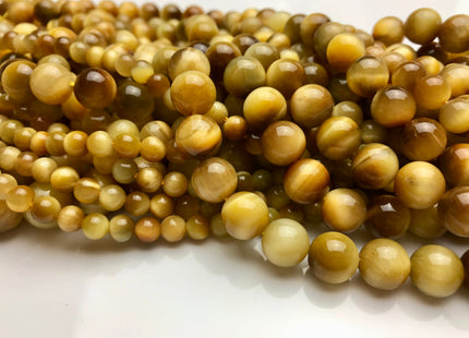 WHOLESALE 6mm 8mm 10mm 12mm AAA Smooth Round Golden Tiger Eyes Gemstone Beads Top Quality Tiger Eyes Beads #2273