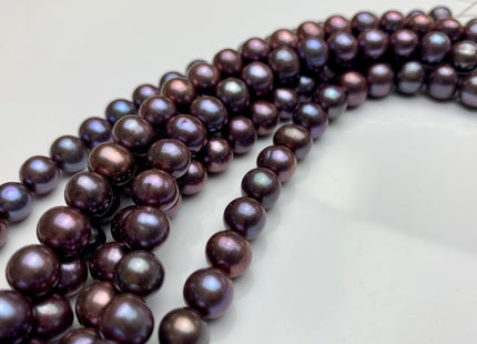 7.5 mm Or 8 mm AA Purple Peacock Color Freshwater Potato Pearls Genuine Freshwater Pearl Beads #1419