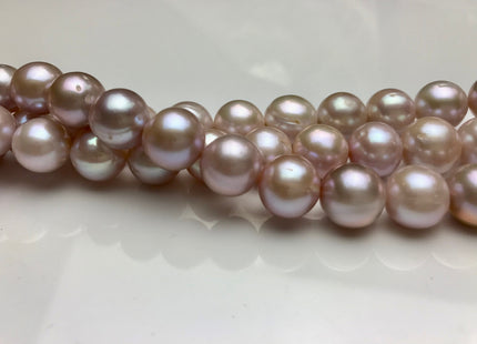 10.5-11 mm AA Natural Pink Color Semi Round Freshwater Pearl Beads Genuine Freshwater Round Pearls #1448