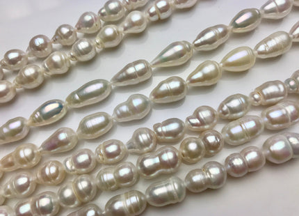 7x8-10 mm Or 7x10-12 mm Natural White Baroque Freshwater Pearl Cultured Baroque Pearl Natural White Edison Baroque Freshwater Pearls #1444