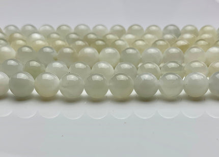 6mm 8mm 10mm 12mm Natural Color White Fire Moonstone Beads Natural Color High Quality Smooth Round White Moonstone Gemstone Beads #2276