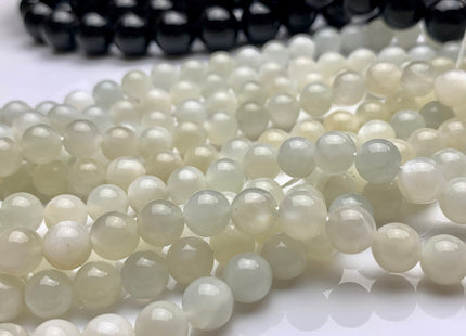 6mm 8mm 10mm 12mm Natural Color White Fire Moonstone Beads Natural Color High Quality Smooth Round White Moonstone Gemstone Beads #2276