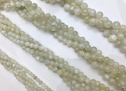 6mm 8mm 10mm 12mm Natural Color White Fire Moonstone Beads Natural Color High Quality Smooth Round White Moonstone Gemstone Beads #2276