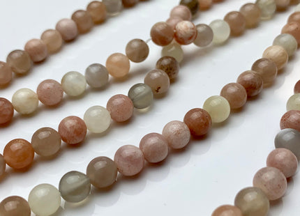 6mm 8mm 10mm AAA Natural Multi Color MoonStone Natural Multi Pink And Gray Color High Quality Smooth Round Gemstone Beads #2279
