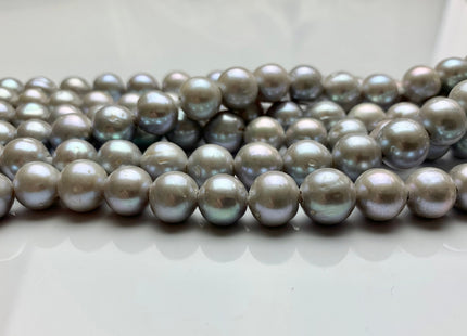 11 mm Half Strand High Luster Potato Gray Freshwater Pearl Beads 2.2mm Hole Genuine Large Hole Cultured Freshwater Pearls #31