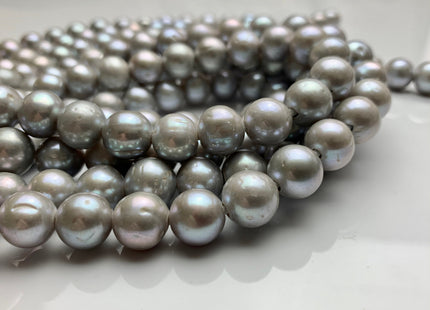 11 mm Half Strand High Luster Potato Gray Freshwater Pearl Beads 2.2mm Hole Genuine Large Hole Cultured Freshwater Pearls #31