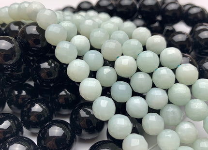 8 mm AAA Faceted Round Amazonite Semi Precious Stone Beads Ocean Blue Amazonite Beads, Natural Round Amazonite Gemstone Beads #480