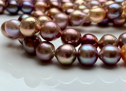 9-10x11-12 mm AAA Very Rare Dark Mauve Pink Baroque Edison Pearl Genuine Natural Edison Pearl With Iridescent Color  #1722