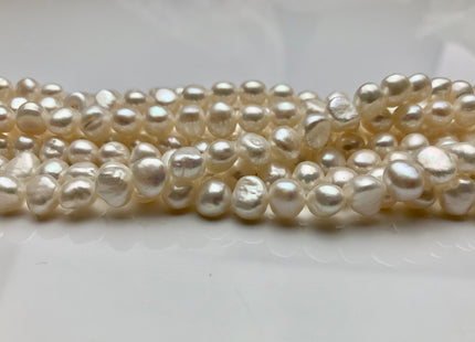 8-9 mm Natural White Freshwater Nugget Pearl Beads Genuine Natural White Potato Nugget Shape Freshwater Pearls #1449