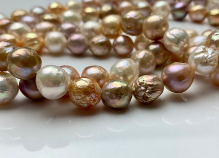 9-11 mm AAA Natural White And Multi Pink Mixed Color Baroque Freshwater Pearl Beads High Luster Genuine Baroque Pearls #1725