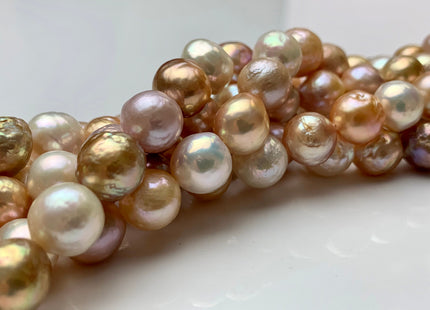 9-11 mm AAA Natural White And Multi Pink Mixed Color Baroque Freshwater Pearl Beads High Luster Genuine Baroque Pearls #1725