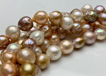 9-11 mm AAA Natural White And Multi Pink Mixed Color Baroque Freshwater Pearl Beads High Luster Genuine Baroque Pearls #1725