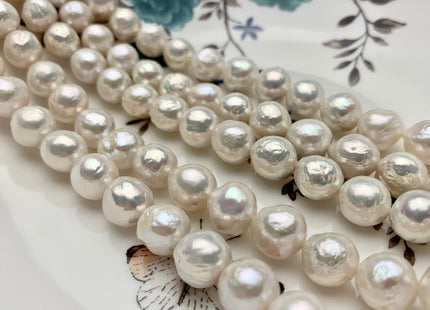 9-10.5 mm AAA Natural White Baroque Edison Freshwater Pearl Beads Genuine High Luster Cultured Baroque Edison Freshwater Pearls #1729