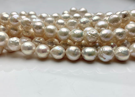 9-10.5 mm AAA Natural White Baroque Edison Freshwater Pearl Beads Genuine High Luster Cultured Baroque Edison Freshwater Pearls #1729