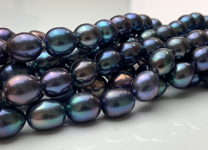 10-11x12-14 mm AAAA High Luster Peacock Rice/Oval Freshwater Pearl Bead Cultured Freshwater Pearl Beads Genuine Freshwater Pearls #1735