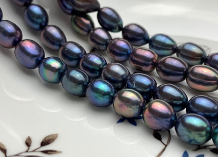 10-11x12-14 mm AAAA High Luster Peacock Rice/Oval Freshwater Pearl Bead Cultured Freshwater Pearl Beads Genuine Freshwater Pearls #1735