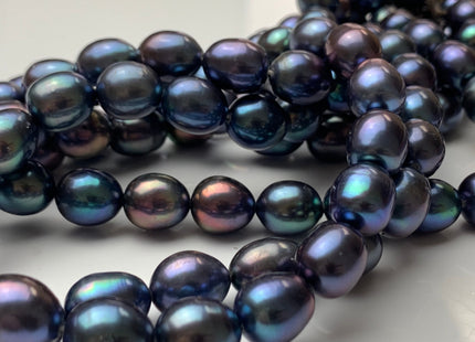 10-11x12-14 mm AAAA High Luster Peacock Rice/Oval Freshwater Pearl Bead Cultured Freshwater Pearl Beads Genuine Freshwater Pearls #1735