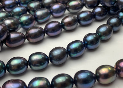 10-11x12-14 mm AAAA High Luster Peacock Rice/Oval Freshwater Pearl Bead Cultured Freshwater Pearl Beads Genuine Freshwater Pearls #1735