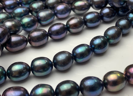 10-11x12-14 mm AAAA High Luster Peacock Rice/Oval Freshwater Pearl Bead Cultured Freshwater Pearl Beads Genuine Freshwater Pearls #1735