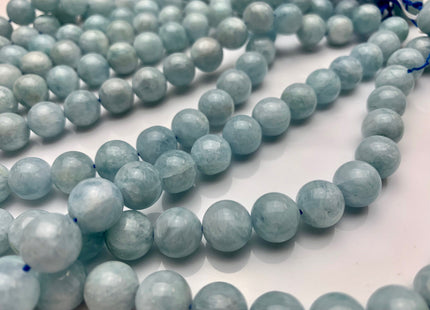 8mm 10mm AAA Smooth Round Natural Color Aquamarine Gemstone Beads Top Quality Natural Color Aquamarine Gemstone #2283