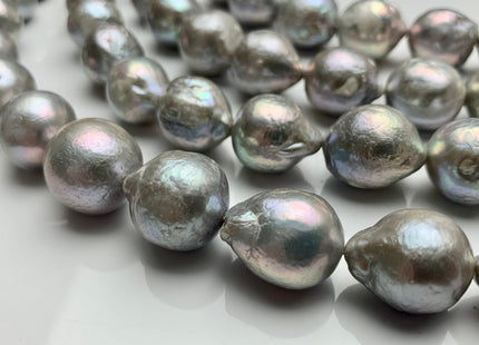 14-17.5 mm Graduated Gray Baroque/Edison Freshwater Pearl Beads #1050